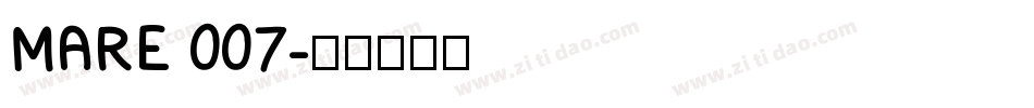MARE 007字体转换